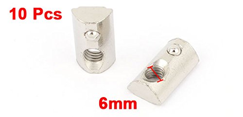 a14122900ux0211-DM M6 Slide-in Ball Spring T Slot Nut, 30 Series, 20.7 mm x 11.5 mm x 6.7 mm Size (Pack of 10)
