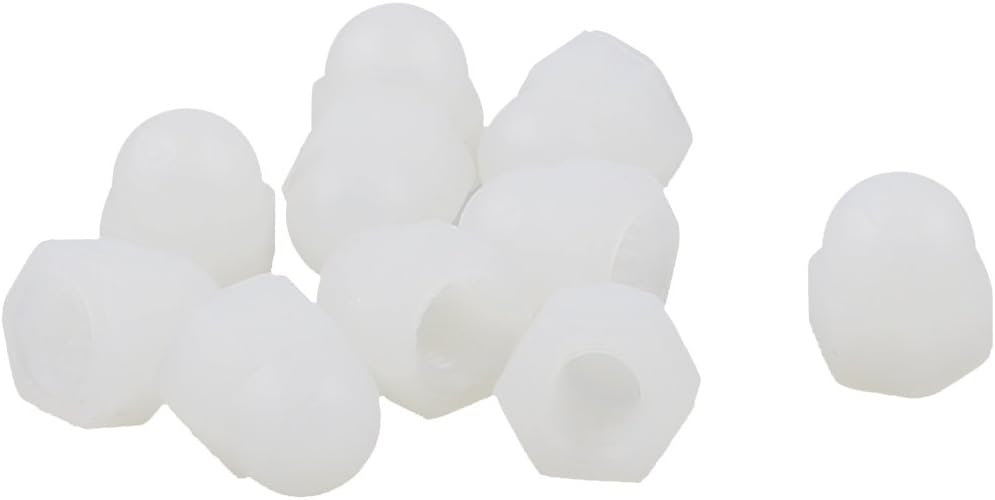 10pcs M4 Plastic Bolt Nut Caps Inner Threaded Protection Covers White