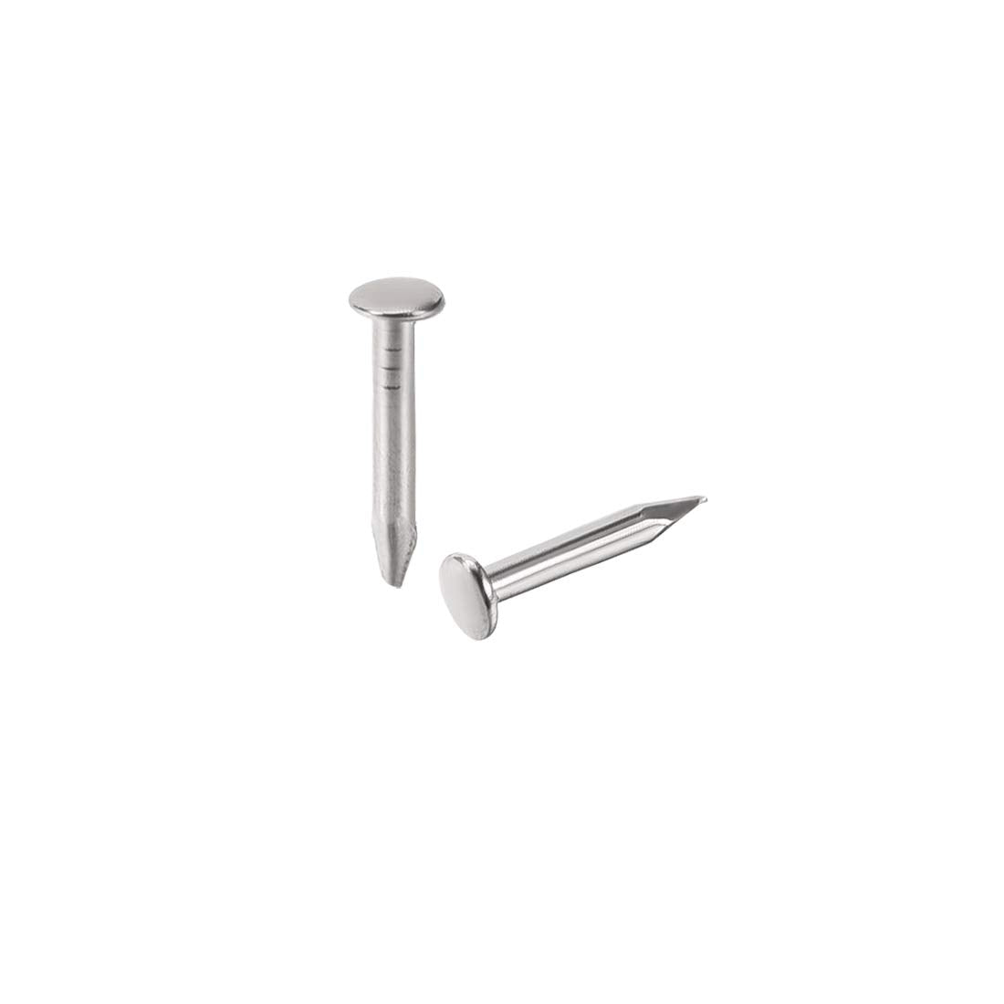 Small Tiny Hardware Nails Carbon Steel 1.2X6mm(DXL) for DIY Decorative Wooden Boxes Accessories Silver Tone 800pcs