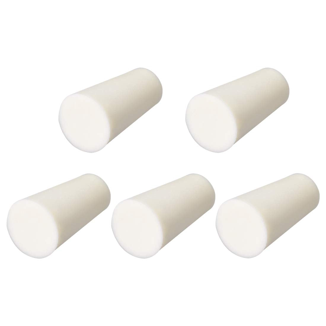 12-17mm Beige Drilled Silicone Stopper Plugs for Flask Test Tube Stopper 5pcs