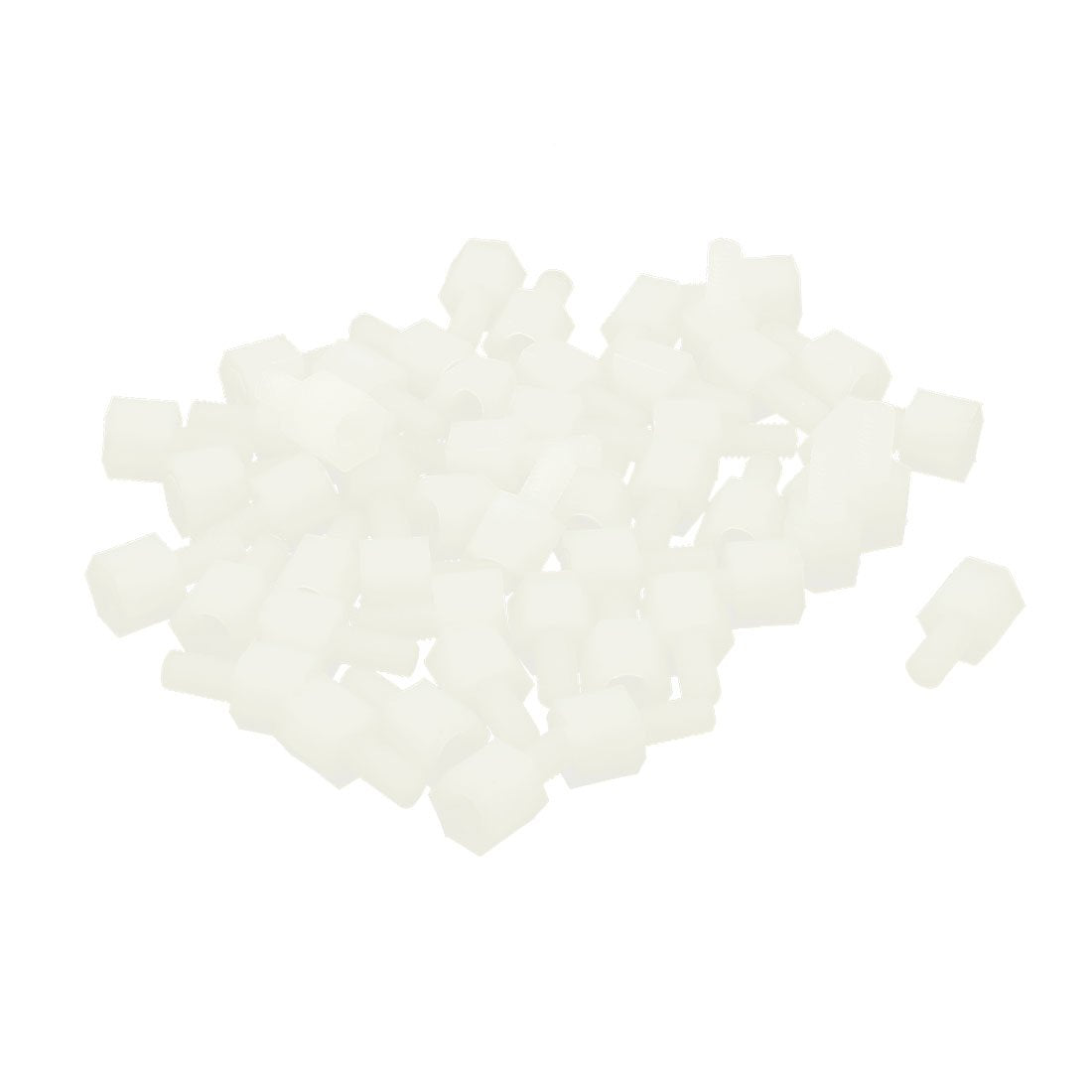 50 Pack M3 5mm+6mm Male-Female Nylon Hex PCB Standoff Pillar Spacer