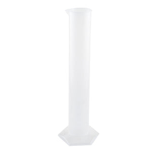 Lab Set 500mL Capacity Clear White Plastic Graduated Cylinder