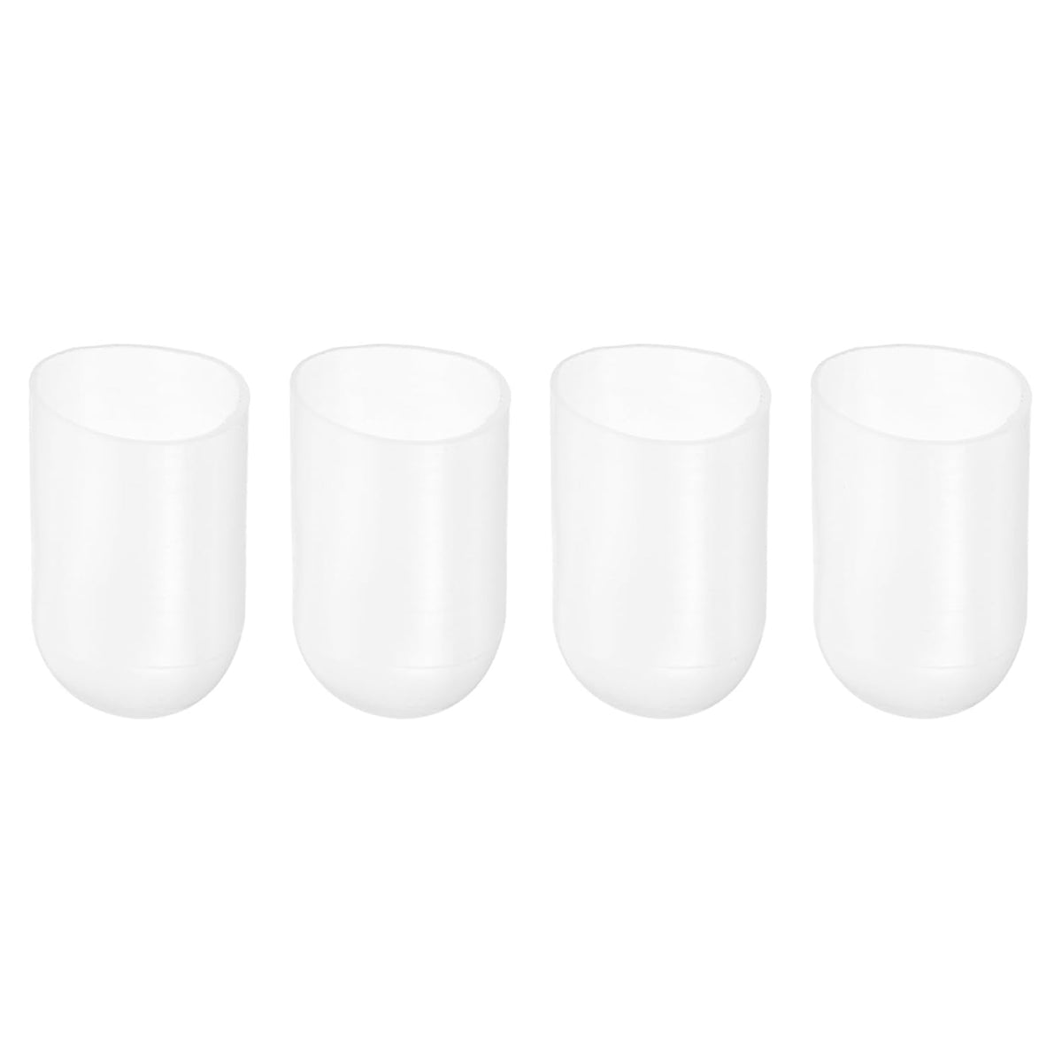 4Pcs Silicone End Caps, 42mm(1-21/32") ID 51mm(2") Height Round Rubber Elastic Screw Thread Protectors Soft Flexible Screw Bolt Covers Caps for Metal Tube Rod Bolt, Clear
