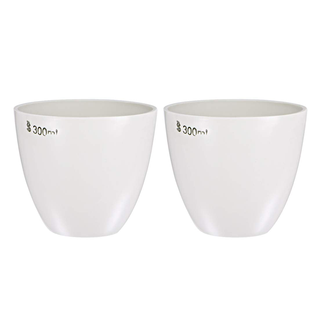 Porcelain Crucible Cup 300ml for Foundry Melting Casting Refining 2pcs