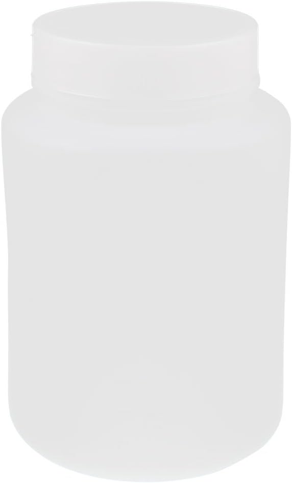 Lab Screw Lid Wide Mouth White Plastic Storage Reagent Bottle 250mL