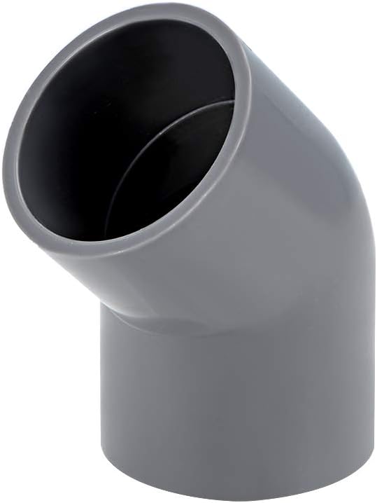 PVC Pipe Fitting 45 Degree Elbow Gray 40mm Socket 2pcs