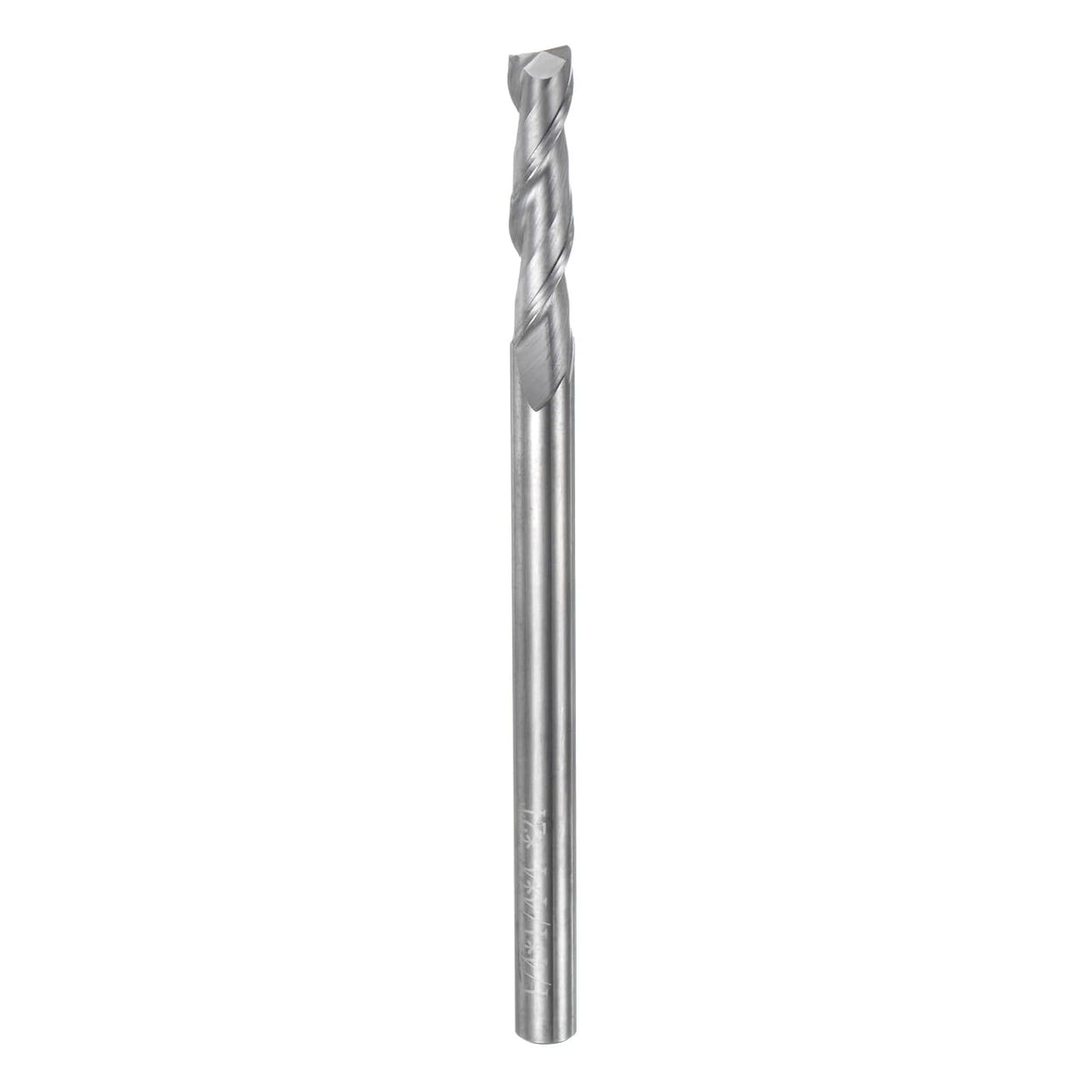 Carbide Square End Mill, 1/8" Diameter Uncoated 2 Flutes Milling Bit Cutter, for Aluminum Copper Non-Ferrous Metal, 1/8" Shank 27/32" Cut Length 3" Extra Long