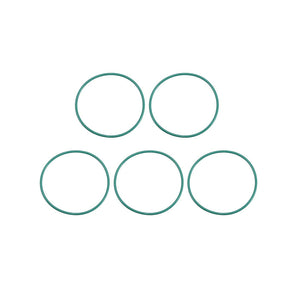 Fluorine Rubber O-Rings, 28mm OD 26mm ID 1mm Width FKM Seal Gasket for Machinery Plumbing, Green, Pack of 5