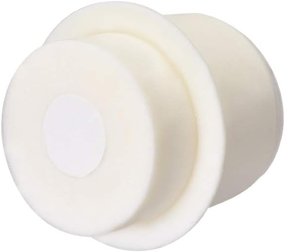 44-49mm Beige Drilled Silicone Stopper Plugs for Flask Test Tube Stopper