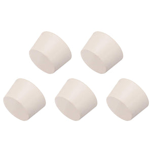 White Tapered Shaped Solid Rubber Stopper for Lab Tube Stopper Size 47-53mm 5Pcs