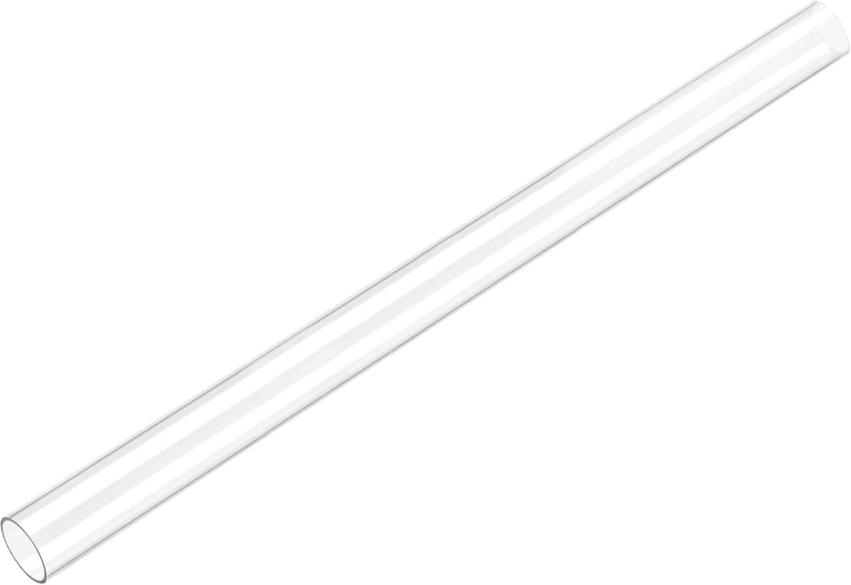 Polycarbonate Rigid Round Clear Tubing 22mm(0.86 Inch) IDx25mm(0.98 Inch) ODx500mm(1.64Ft) Length Plastic Tube 2pcs