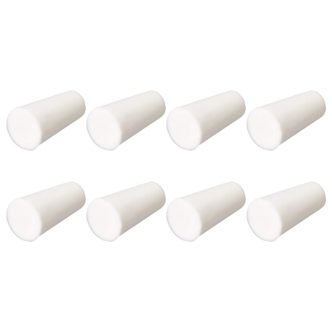 12-17mm Beige Drilled Silicone Stopper Plugs for Flask Test Tube Stopper 8pcs