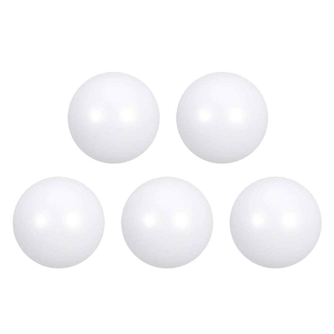 PTFE Ball, 5mm Diameter, Ground Finish, Diaphragm Pneumatic Pump White, 5pcs