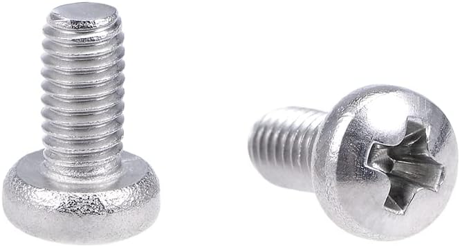 M3x6mm Machine Screws Pan Phillips Cross Head Screw 304 Stainless Steel Fasteners Bolts 100Pcs