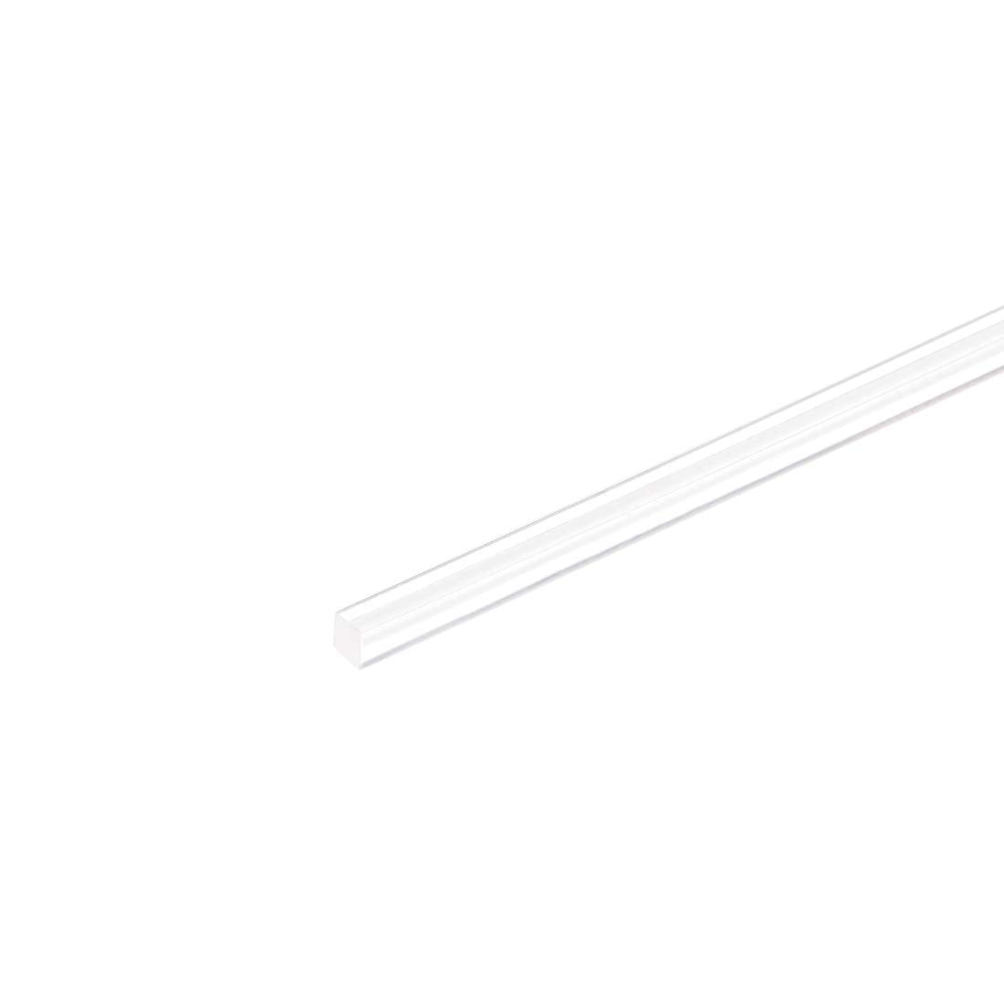Acrylic Square Rod,4mmx4mmx10inch Clear Plastic Rod Solid PMMA Bar