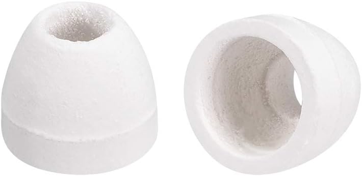 250pcs Ceramic Electrical Insulator, 5mm Dia Tapered Porcelain Tube Ceramic Beads, High Temperature Max 1000C for Oven