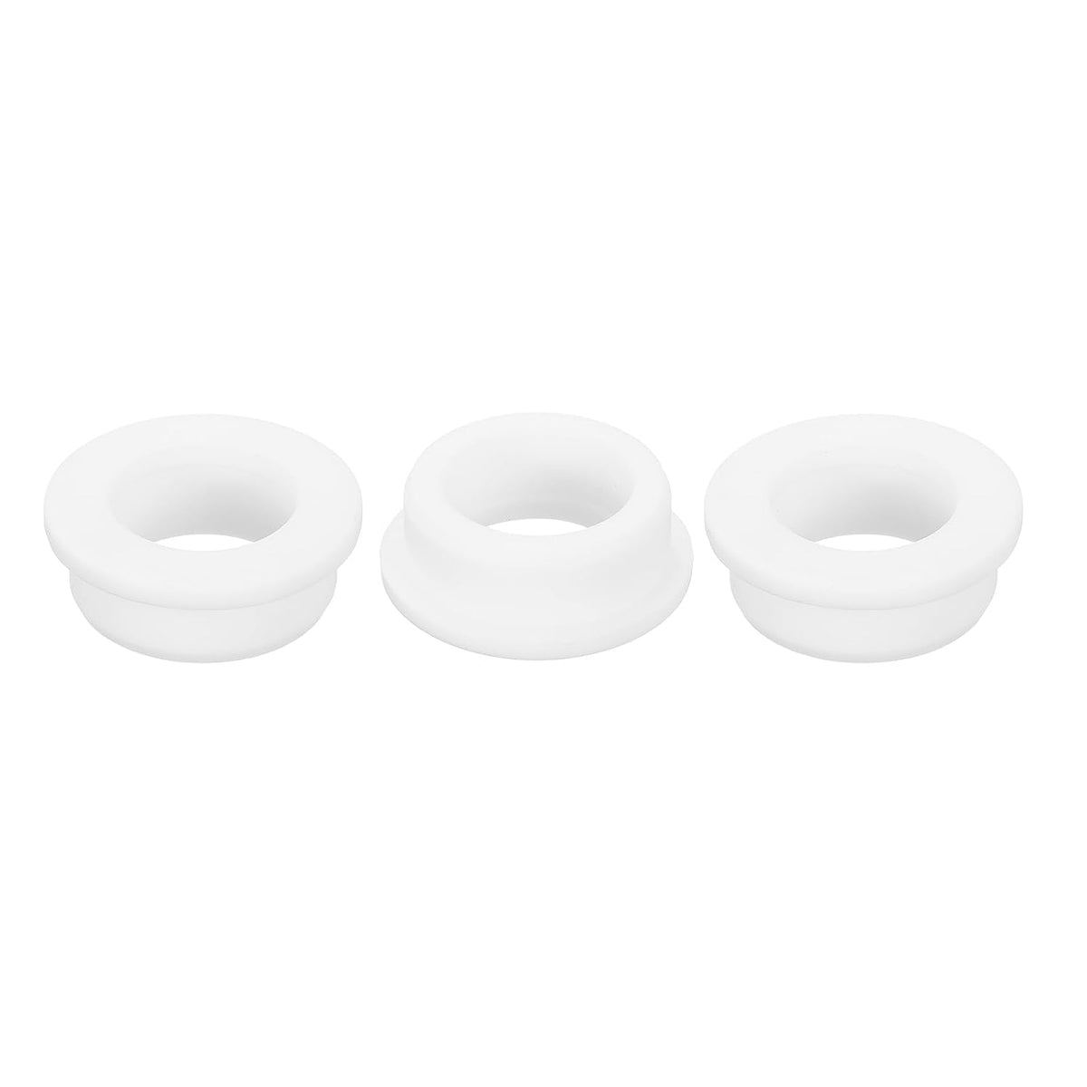 3Pcs Rubber Grommets 40mm Drill Hole, 30mm ID Hole Top Hat Grommet White Silicone Rubber Hole Plug Gasket for Wiring, Automotive