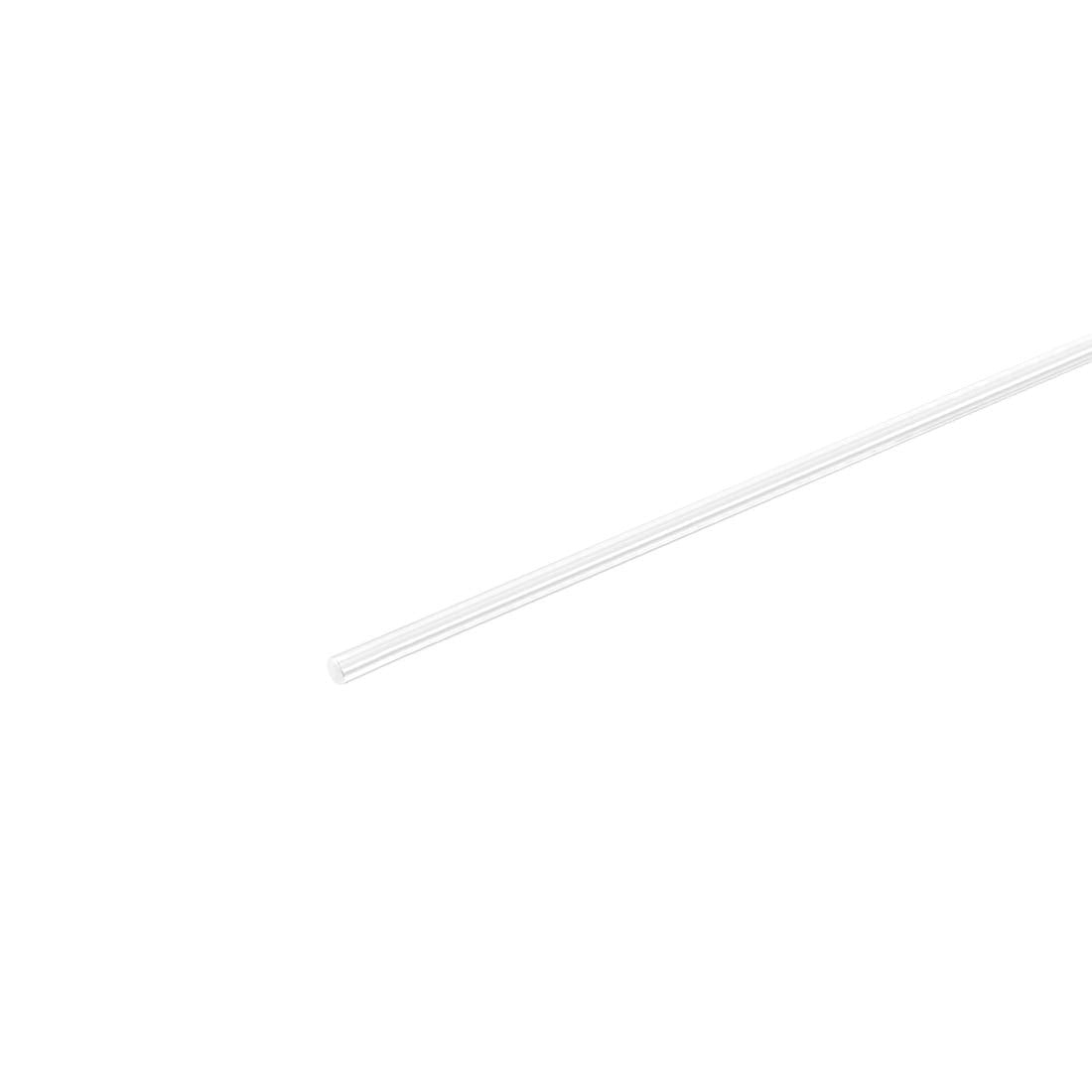 Acrylic Round Rod,2mm 5/64 inch Dia 20 inch Length,Transparent Clear Plastic Round Rod,Solid PMMA Bar