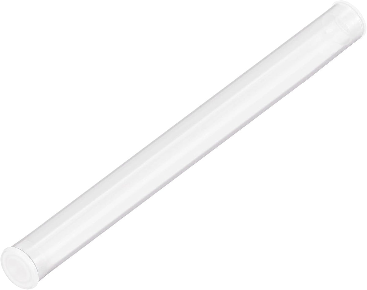 Rigid Round Clear Tubing 20mmx21mmx230mm Plastic Storage Transparent Tube with Lids