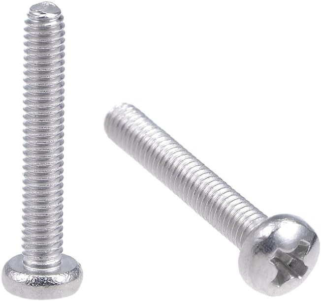 M2.5x16mm Machine Screws Pan Phillips Cross Head Screw 304 Stainless Steel Fasteners Bolts 100Pcs