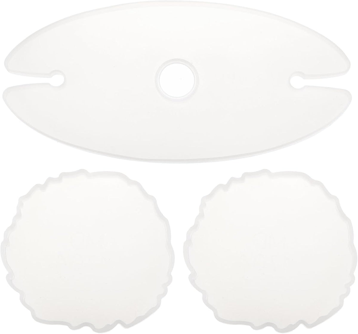 3-Piece Wine Glass Holder Resin Mould Set, Silicone Irregular Wine Rack and Coaster Moulds for DIY Bar Home Decorations Crafts