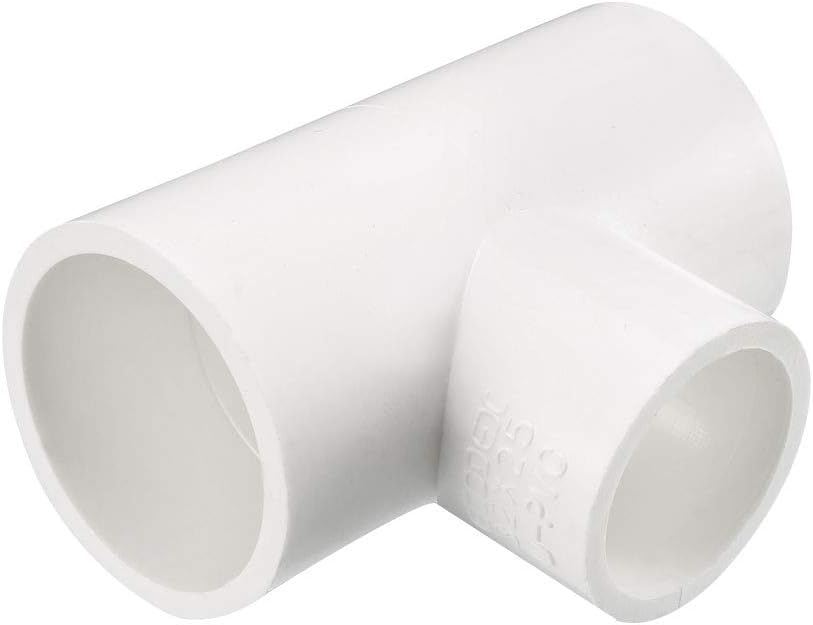 Reducing Tee PVC Pipe Fitting T-Shaped Connector 1 x 1 x 3/4-Inch Slip