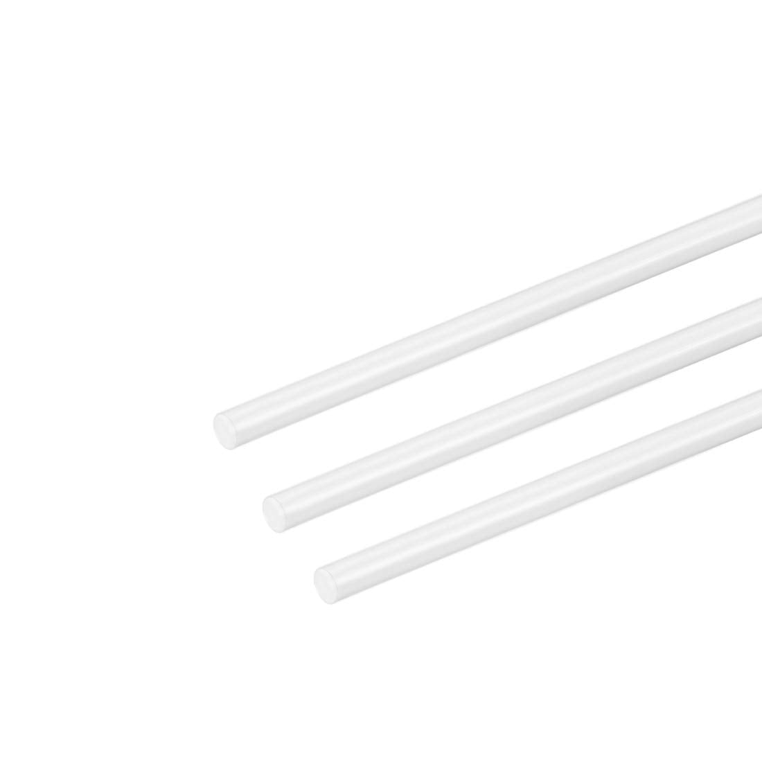 ABS Styrene Plastic Round Bar Rod,1/8 inch Dia 20 inch Length,White for Architectural Model Making DIY 3pcs
