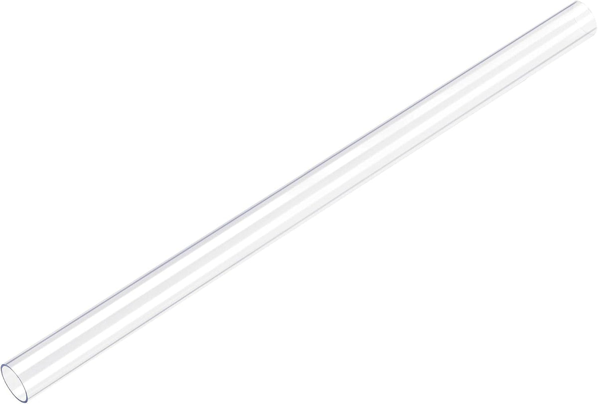 Rigid Round Clear Tubing 20mm(3/4'') ID x 21mm(13/16'') OD x 1.64Ft Length Plastic Tube 2pcs