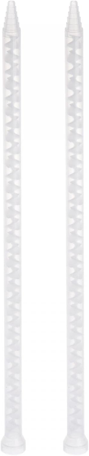 2 Pcs Epoxy Tubes Static Mixer, 13.94-inch Plastic Resin Mixing Nozzle Round Connector for AB Glue Adhesive Gun Applicator 400ml Cartridges, White