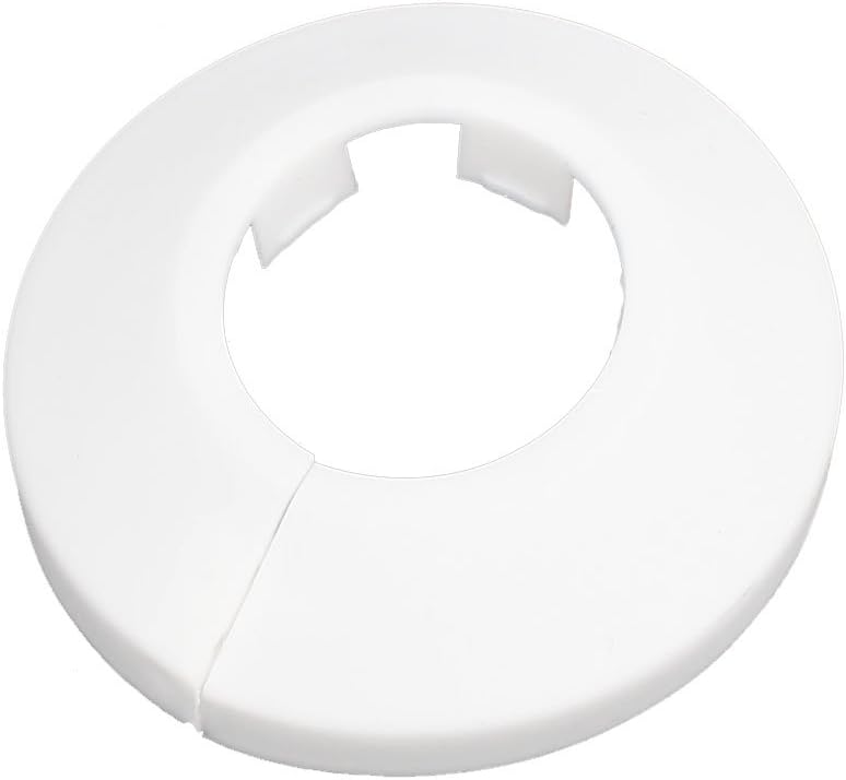 25mm Plastic Wall Flange Radiator Water Pipe Cover White