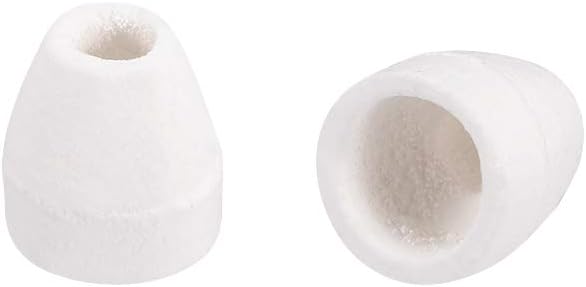 400pcs Ceramic Electrical Insulator, 2mm Dia Tapered Porcelain Tube Ceramic Beads, High Temperature Max 1000C for Oven