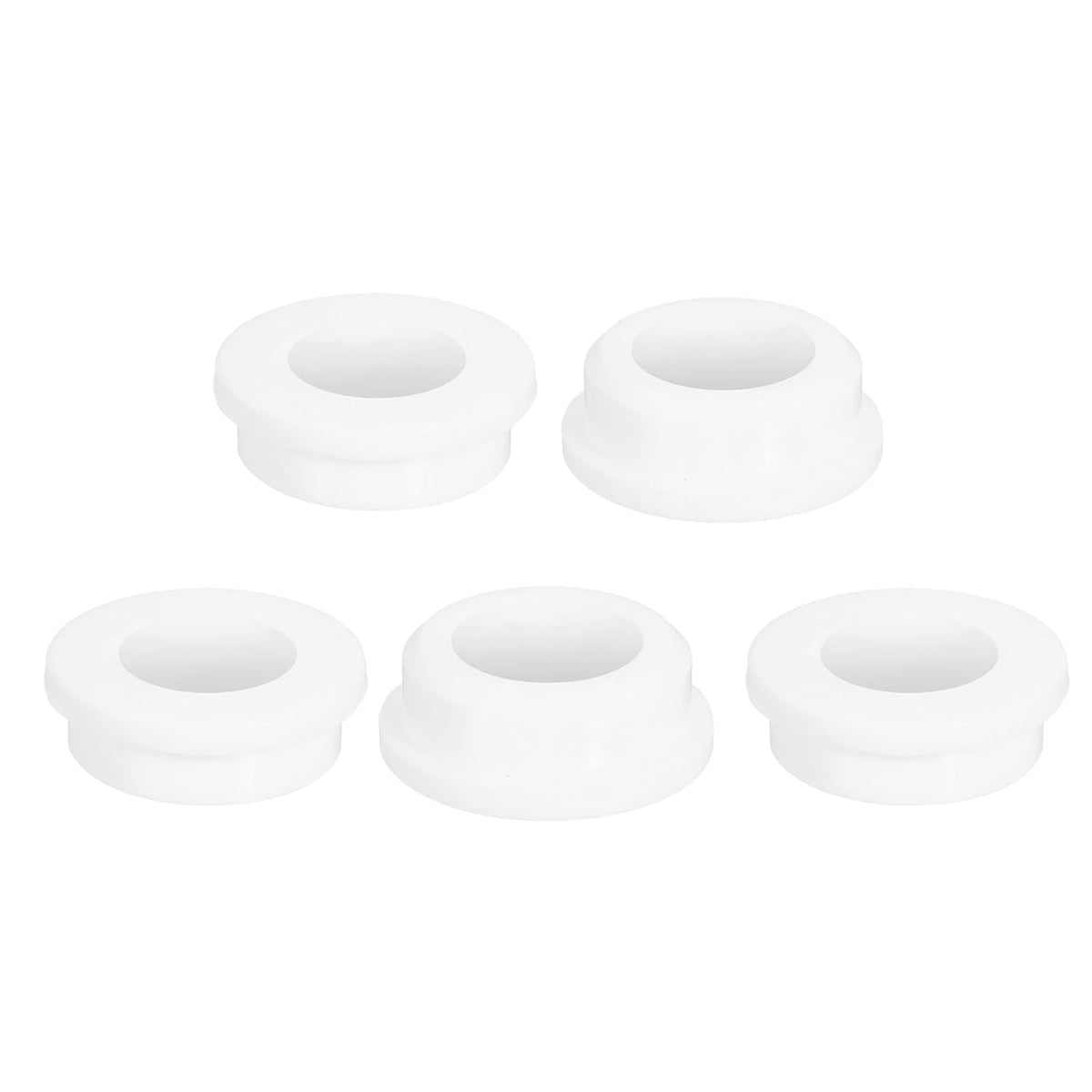 5Pcs Rubber Grommets 31mm Drill Hole, 20mm ID Hole Top Hat Grommet White Silicone Rubber Hole Plug Gasket for Wiring, Automotive