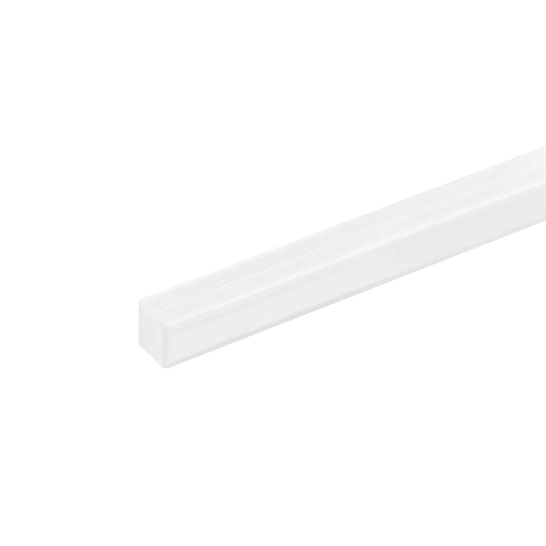 ABS Plastic Square Bars Rod 6mm×6mm×20 inch ABS Plastic Square Bar Rod for Architectural Model Making DIY White