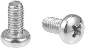 M5x10mm Machine Screws Phillips Cross Pan Head Screw 304 Stainless Steel Fasteners Bolts 50Pcs