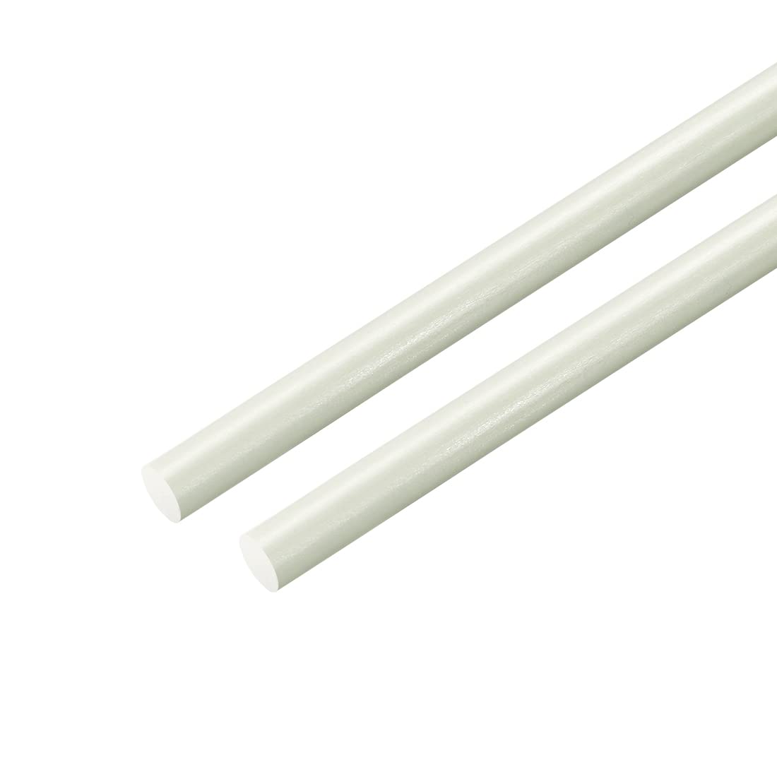 Plastic Round Rod,3/16 inch Dia 20 inch Length,White FRP Fiberglass Round Rod Engineering Plastic Bar 2pcs