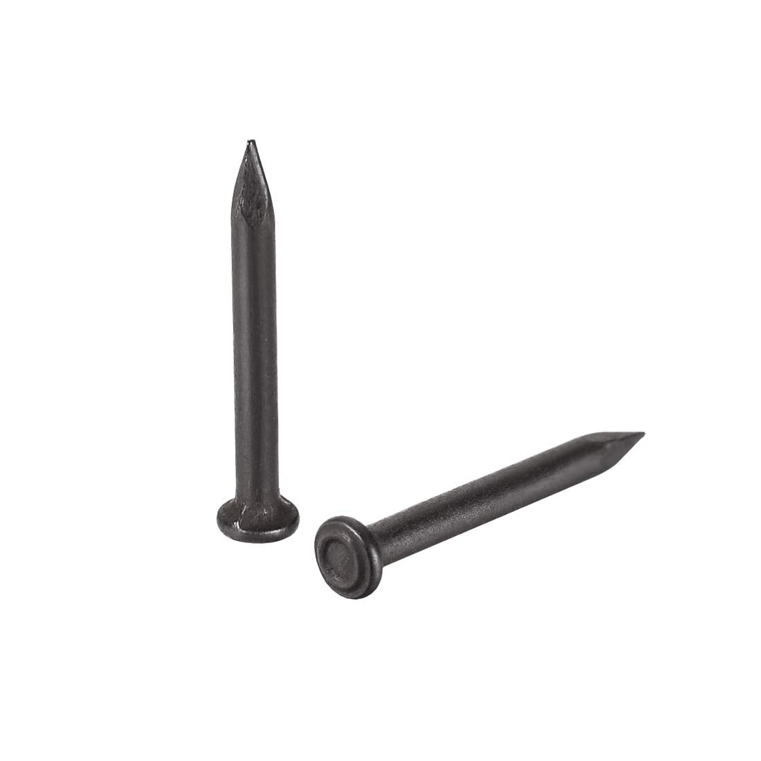 Hardware Nails Carbon Steel Point Tip Wall Cement Nail 20mm(0.8") 2mm Rod Dia Black 400pcs