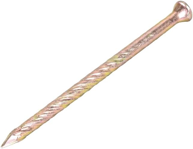 Spiral Deck Nails Carbon Steel Nail Spiral Shank 53mmx2.5mm(LxD), 100 Pcs