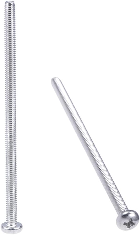 M4x80mm Machine Screws Pan Phillips Cross Head Screw 304 Stainless Steel Fasteners Bolts 10Pcs