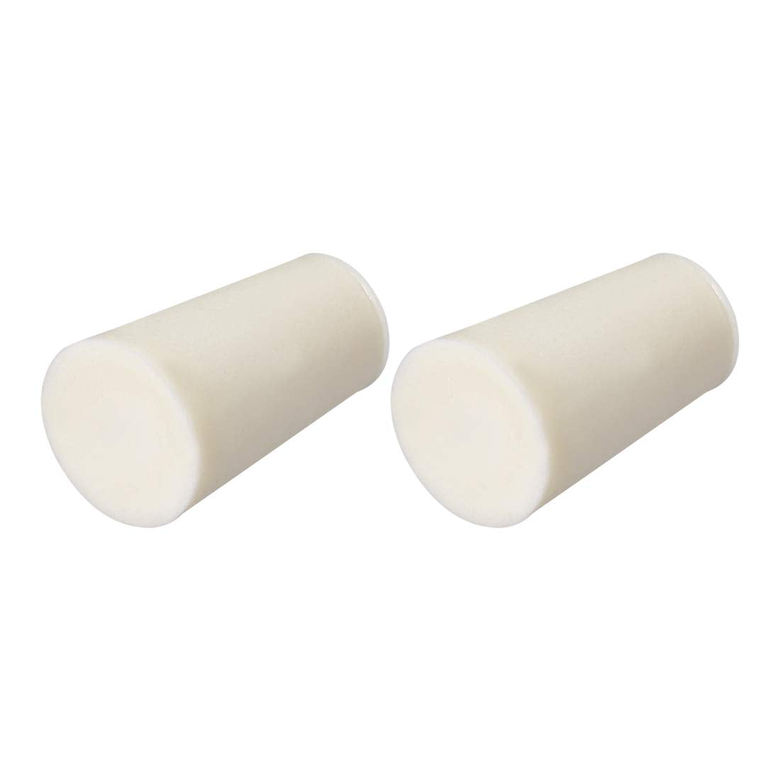15-19mm Beige Drilled Silicone Stopper Plugs for Flask Test Tube Stopper 2pcs