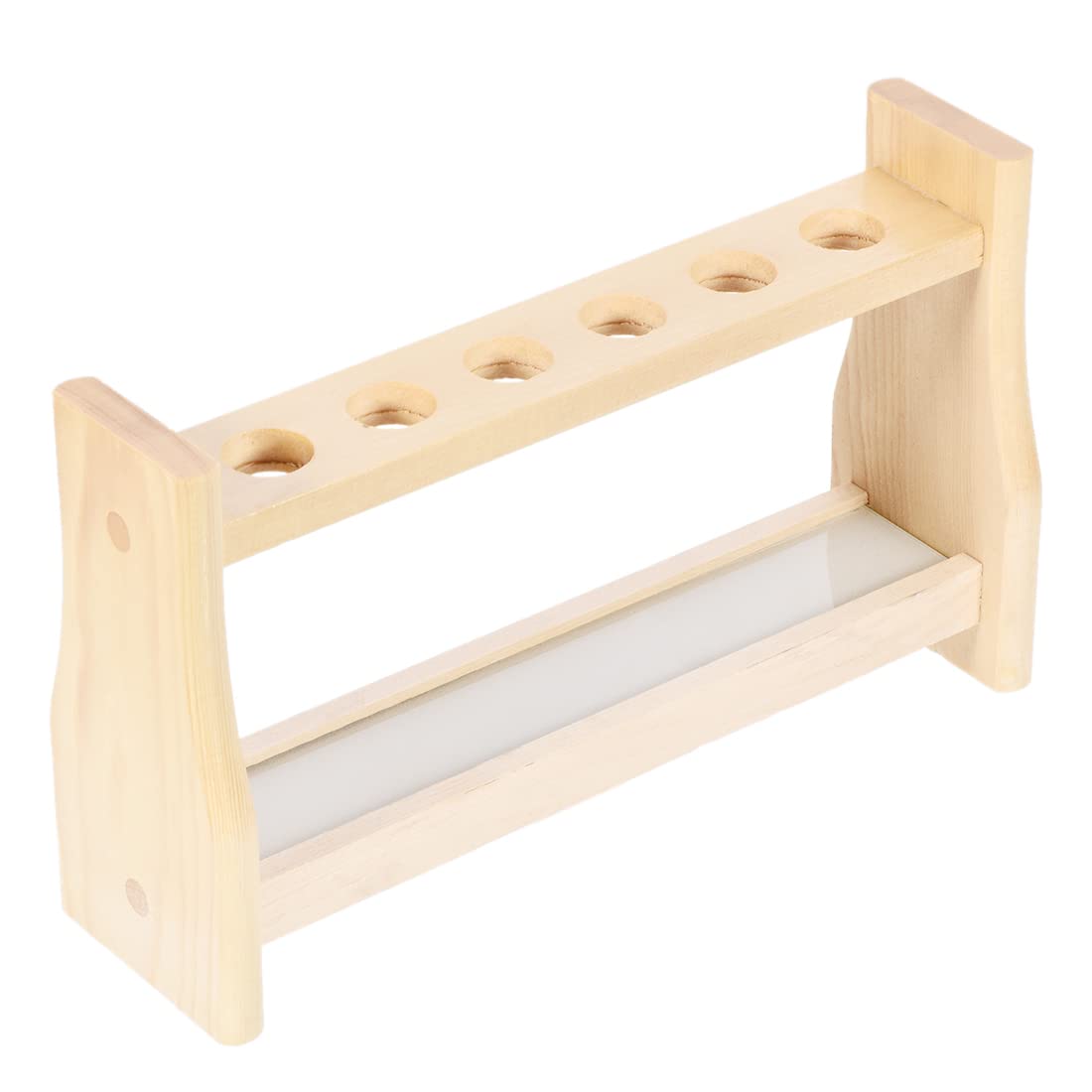 Wooden Test Tube Holder Rack 6 Wells for 10ml Centrifuge Tubes
