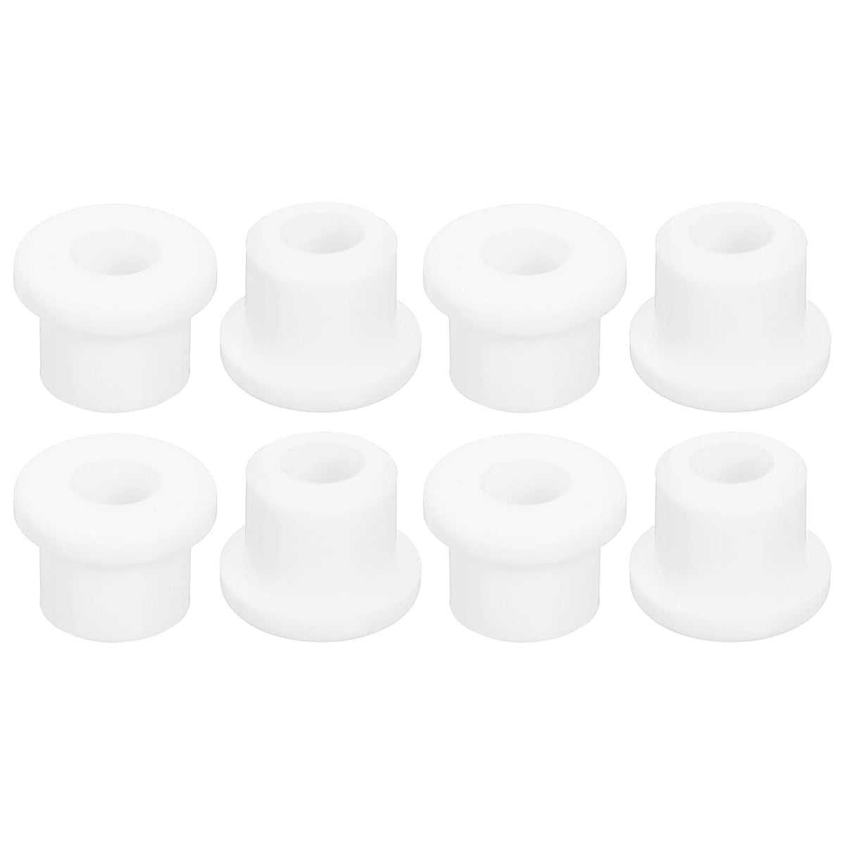 36Pcs Rubber Grommets 3/8"(10mm) Drill Hole, 1/4"(6mm) ID Hole Top Hat Grommet White Silicone Rubber Hole Plug Gasket for Wiring, Automotive