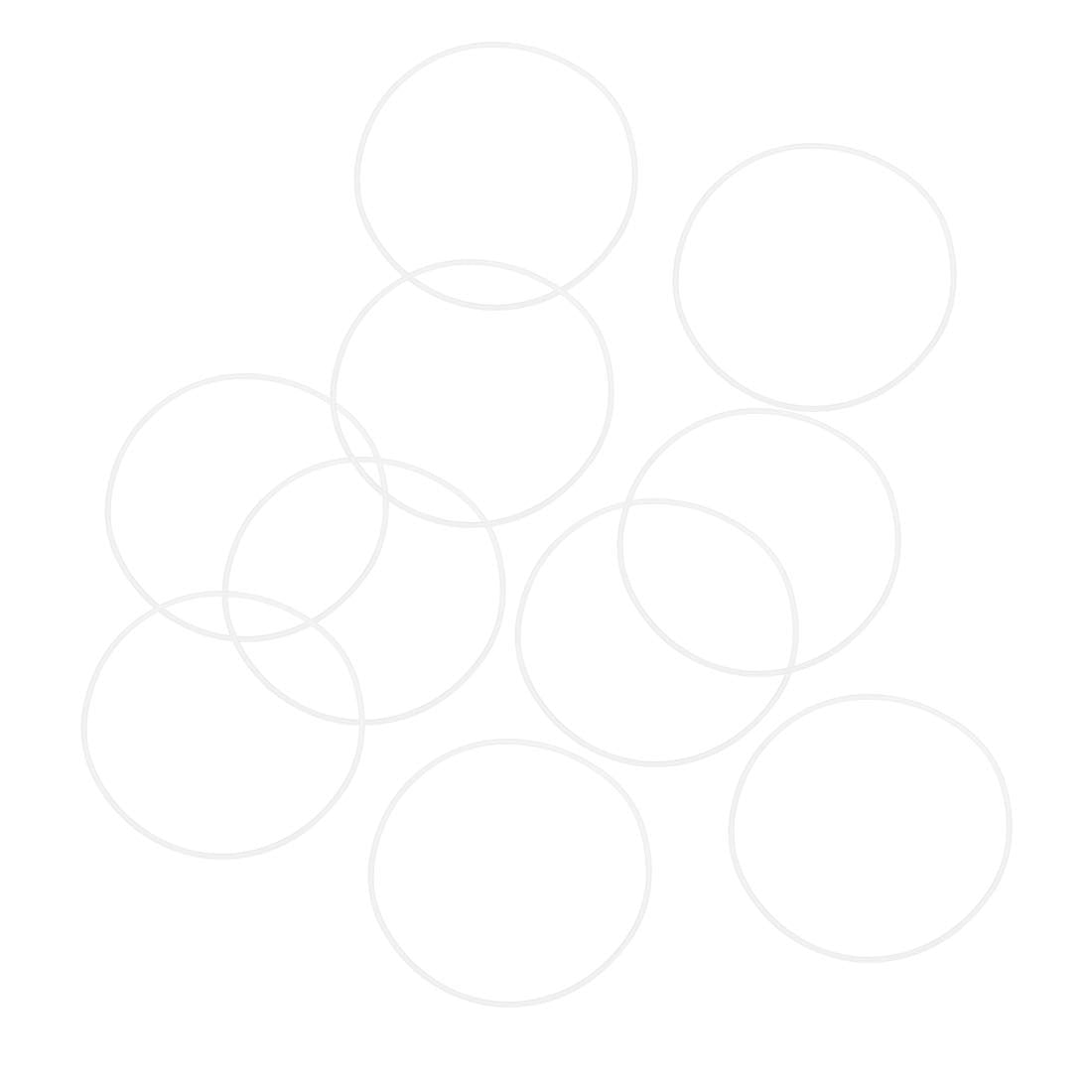 Silicone O-Rings, 90mm OD 86.2mm ID 1.9mm Width VMQ Seal Gasket for Compressor Valves Pipe Repair, White, Pack of 10