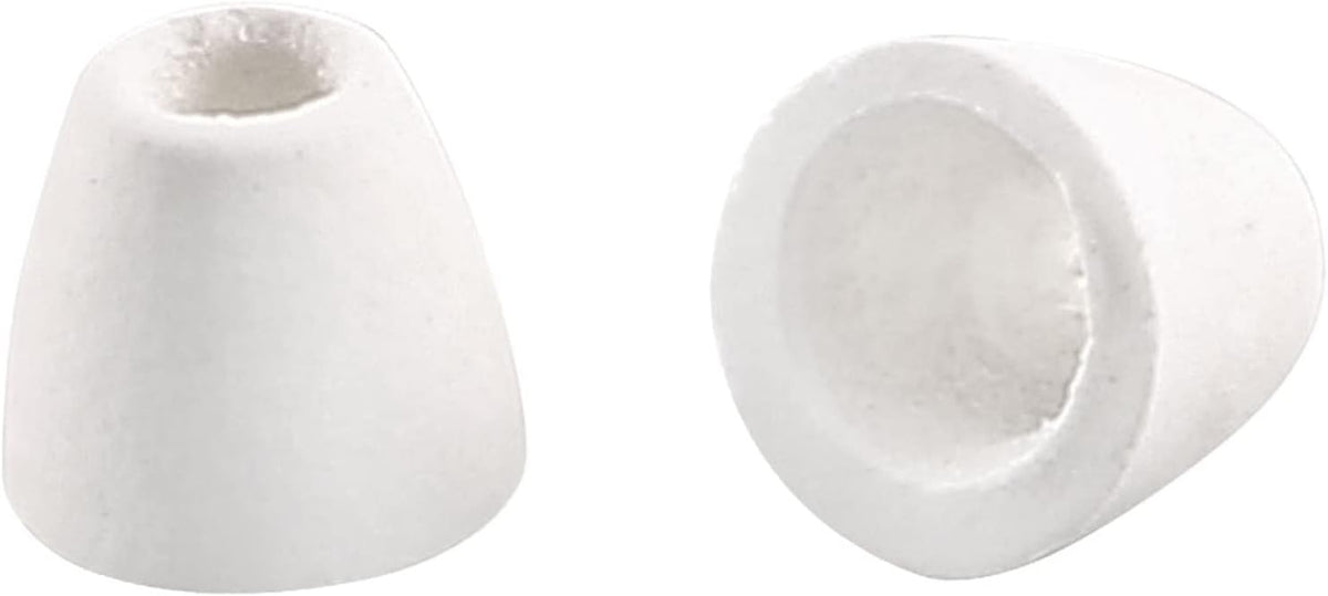 200pcs Ceramic Electrical Insulator, 3mm Dia Tapered Porcelain Tube Ceramic Beads, High Temperature Max 1000C for Oven