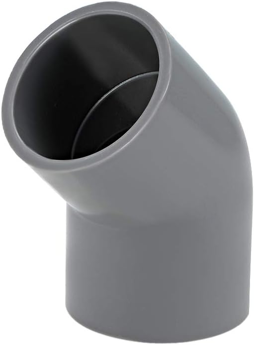 PVC Pipe Fitting 45 Degree Elbow Gray 32mm Socket 2pcs