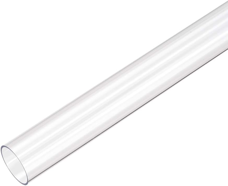 PVC Rigid Round Clear Tubing, 15mm ID x 16mm OD, 0.5m