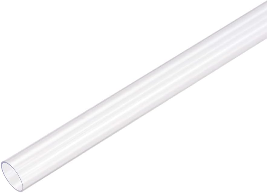 PC Rigid Round Clear Tubing, 8mm(5/16") ID x 10mm(3/8") OD 0.5M/1.64ft Length Plastic Tube