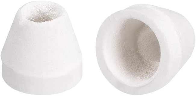 100pcs Ceramic Electrical Insulator, 4mm Dia Tapered Porcelain Tube Ceramic Beads, High Temperature Max 1000C for Oven