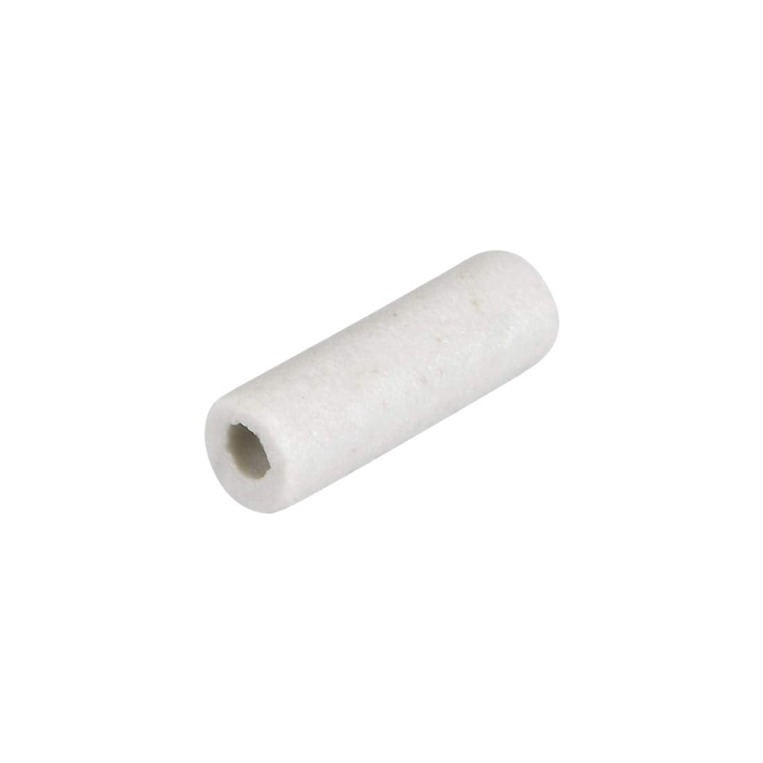 1mm Dia Ceramic Insulation Tube Single Bore Alumina Porcelain High Temperature Insulator Pipe for Heating Element 100 Pcs