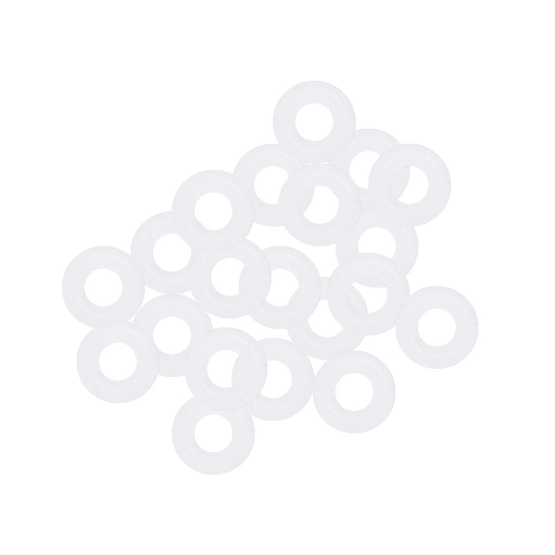 Silicone O-Rings, 5.5mm OD 2.5mm ID 1.5mm Width VMQ Seal Gasket for Compressor Valves Pipe Repair, White, Pack of 20