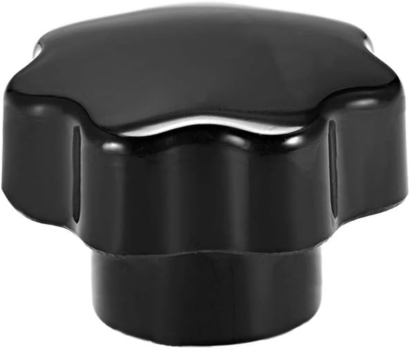 Star Knob Grip Handle M10 Diameter Brass Insert Female Threaded Black Seven Stars